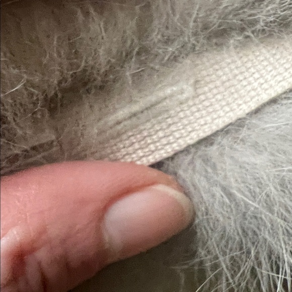 MaxMara Fur Collar with Ribbon Ties, Taupe - Picture 6 of 8